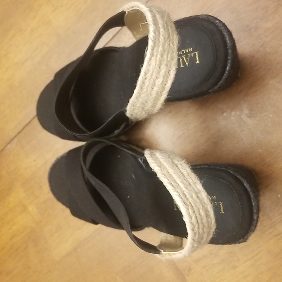 LAUREN Ralph Lauren Elena wedge sandals. - Picture 6 of 8